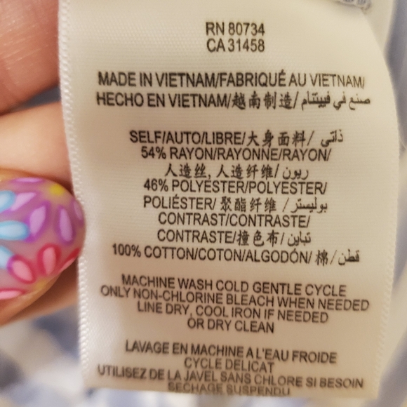 BCBGeneration Layered White and Blue Striped Tank Top - Picture 6 of 6